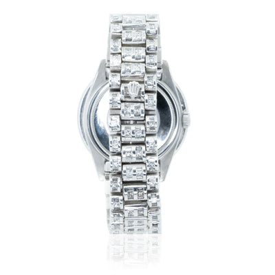 Rolex DateJust 16014 18KT White Gold 22.00CTW Diamond Mens Watch - Giorgio Conti Jewelers