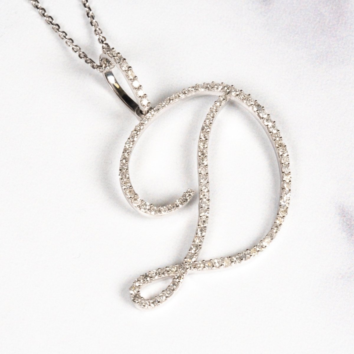 D Initial Pendant with Diamonds – Giorgio Conti Jewelers