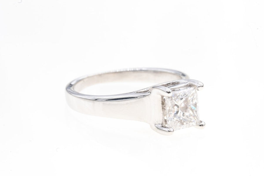 White Gold 1.04ctw Princess Cut Diamond Engagement Ring - Giorgio Conti Jewelers