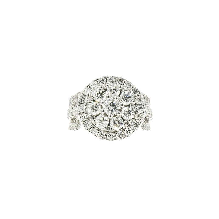 White Gold Diamond Cluster Ring 4ct. tw Of Diamonds Engagement Ring - Giorgio Conti Jewelers