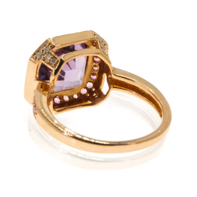 14K Rose Gold 3.84CTW Amethyst Sapphire Diamond Ring - Giorgio Conti Jewelers