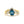 14KT Two Tone Yellow and White Gold 2.08CTW Pear Shape Channel Set Natural London Blue Topaz and Diamond Ring - Giorgio Conti Jewelers