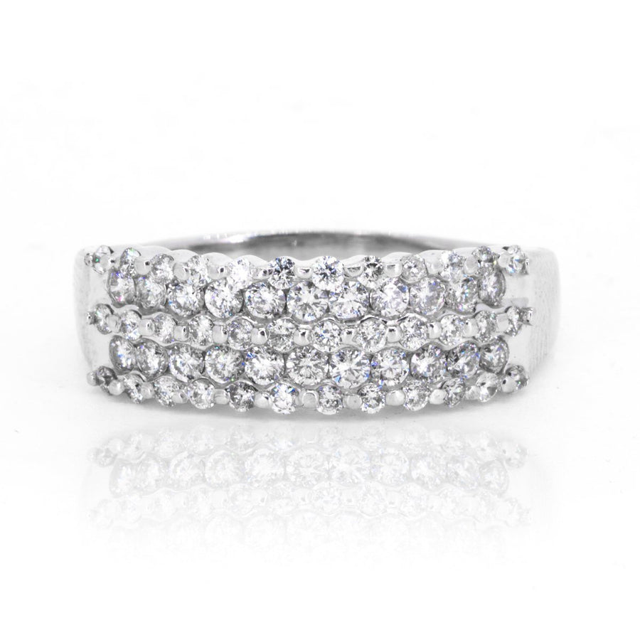 14KT White Gold 0.75ctw Round Cut Prong Set Diamond Eternity Ring - Giorgio Conti Jewelers