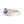 14KT White Gold 1.06CTW Trillion Cut Channel Set Natural Amethyst and Diamond Ring - Giorgio Conti Jewelers