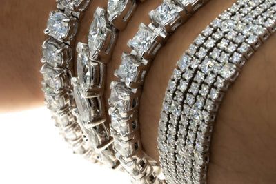 14KT White Gold 15.55CTW Brilliant Round Diamond Tennis Bracelet - Giorgio Conti Jewelers
