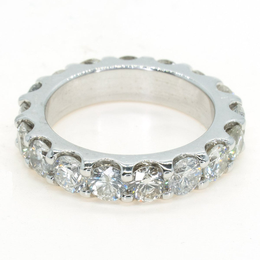 14KT White Gold 4.50ctw Shared Prong Diamond Eternity Ring - Giorgio Conti Jewelers