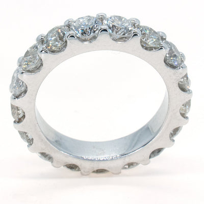 14KT White Gold 4.50ctw Shared Prong Diamond Eternity Ring - Giorgio Conti Jewelers