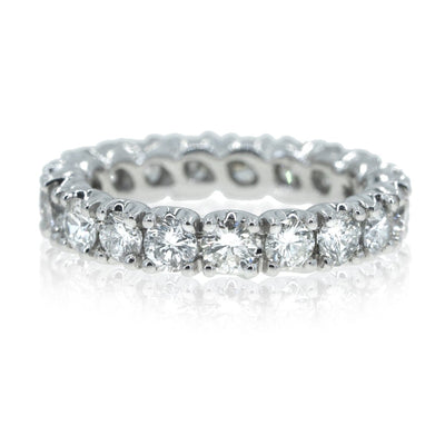 14KT White Gold Brilliant Diamond Eternity Ring Prong Set - Giorgio Conti Jewelers