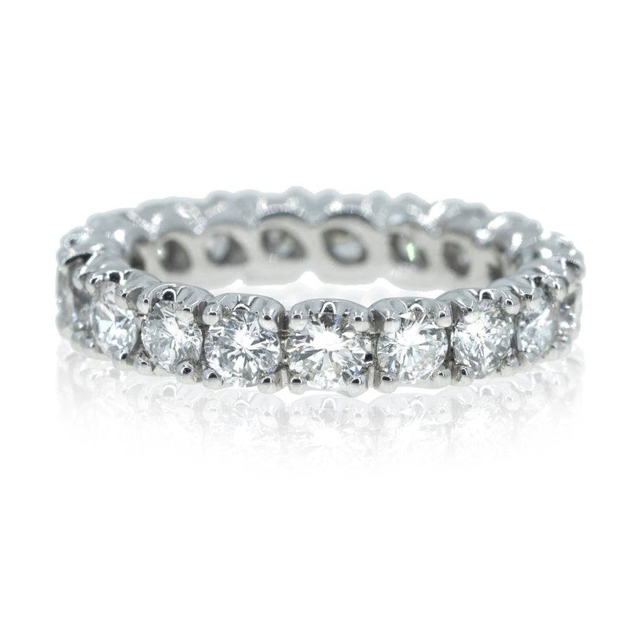 14KT White Gold Brilliant Diamond Eternity Ring Prong Set - Giorgio Conti Jewelers
