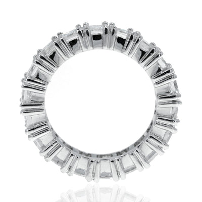 14KT White Gold Princess Diamond Eternity Ring Prong Set Wedding Band - Giorgio Conti Jewelers
