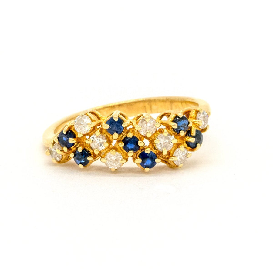 14KT Yellow Gold 0.37CTW Natural Sapphire and Diamond Band - Giorgio Conti Jewelers