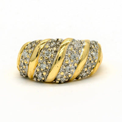 14KT Yellow Gold 0.40CTW Round Cut Pave Set Natural Diamond Band - Giorgio Conti Jewelers
