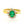 14KT Yellow Gold 0.79ctw Pear Cut Prong Set Emerald and Diamond Halo Ring - Giorgio Conti Jewelers