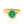 14KT Yellow Gold 0.79ctw Pear Cut Prong Set Emerald And Round Cut Diamond Halo Ring - Giorgio Conti Jewelers