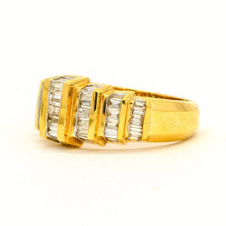 14KT Yellow Gold 1.00CTW Baguette Cut Channel Set Natural Diamond Band - Giorgio Conti Jewelers
