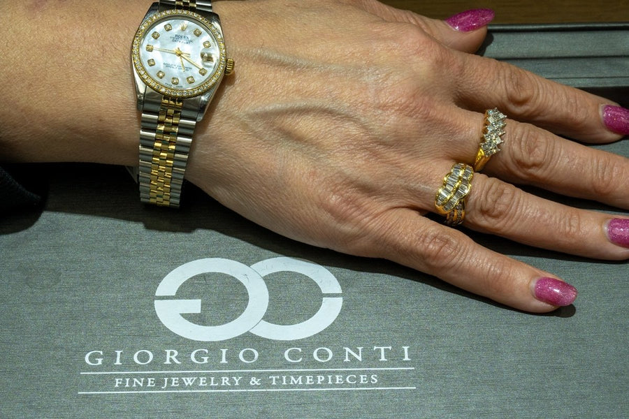 14KT Yellow Gold 1.00CTW Princess Cut Prong Set Natural Diamond Cocktail Ring - Giorgio Conti Jewelers