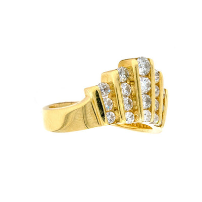 14KT Yellow Gold 1.00CTW Round Cut Channel Set Natural Diamond Band - Giorgio Conti Jewelers
