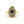 14KT Yellow Gold 1.12CTW Pear Shape Prong Set Natural Sapphire and Diamond Halo Ring - Giorgio Conti Jewelers