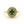 14KT Yellow Gold 1.12CTW Round Brilliant Cut Prong Set Natural Emerald and Diamond Double Halo Ring - Giorgio Conti Jewelers