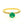14KT Yellow Gold 1.12ctw Round Brilliant Cut Prong Set Natural Green Emerald and Diamond Engagement Ring - Giorgio Conti Jewelers