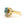 14KT Yellow Gold 1.34CTW Oval Cut Prong Set Blue Topaz and Marquise Diamond Ring - Giorgio Conti Jewelers