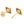 14KT Yellow Gold 1.38CTW Princess Halo Stud Earrings - Giorgio Conti Jewelers