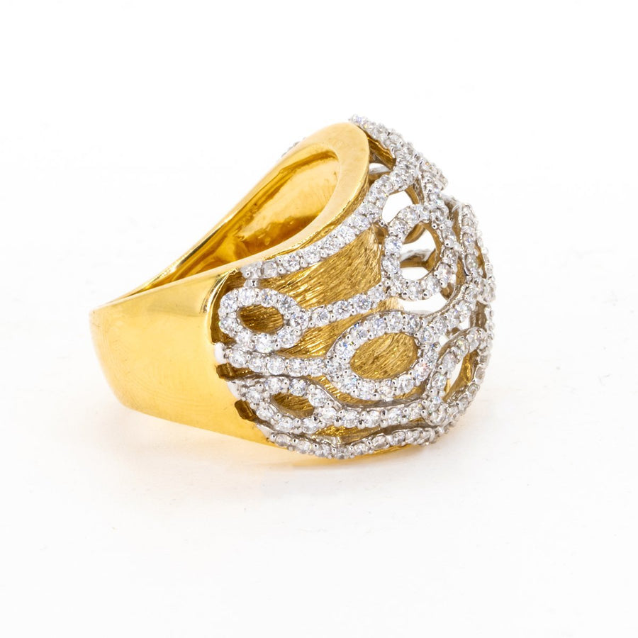 14Kt Yellow Gold 1.42ctw Round Cut Prong Set Diamond Ring - Giorgio Conti Jewelers