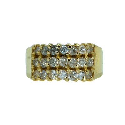14KT Yellow Gold 1.44ctw Round Cut Prong Set Diamond Band - Giorgio Conti Jewelers