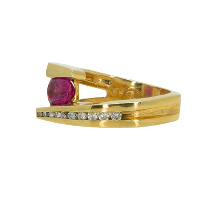 14KT Yellow Gold 1.96ctw Pink Sapphire and Diamond Band - Giorgio Conti Jewelers