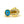 14KT Yellow Gold 2.51CTW Oval Cut Bezel Set Natural Blue Topaz and Diamond Cocktail Ring - Giorgio Conti Jewelers
