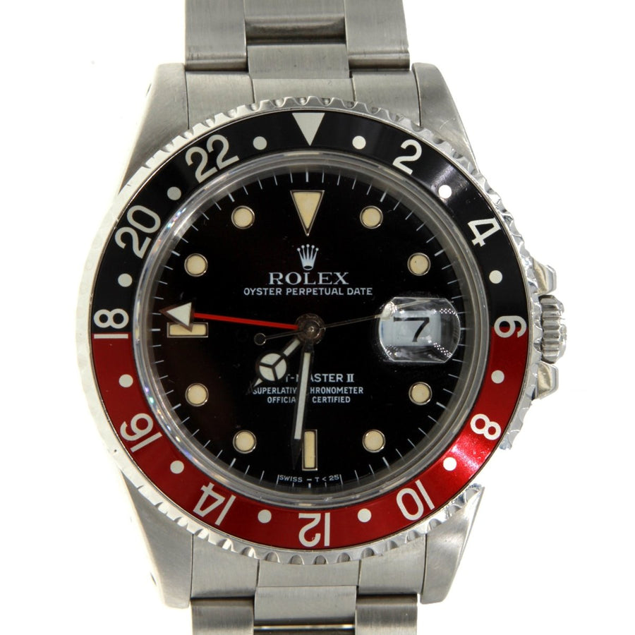 skrue foran Skuffelse Rolex GMT-Master II 16700 Stainless Steel Black Patina Dial Factory 40 –  Giorgio Conti Jewelers