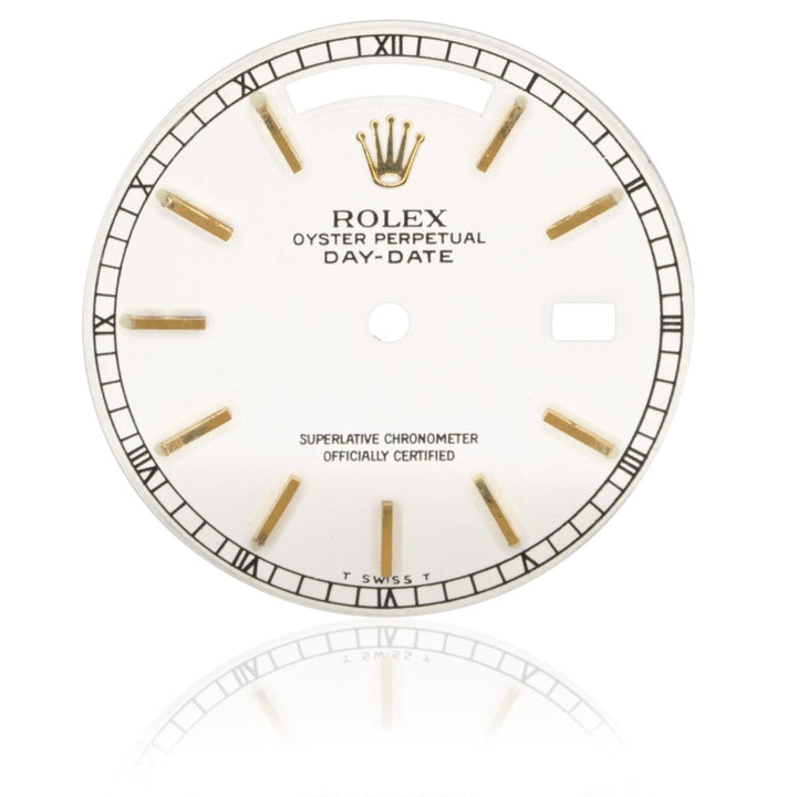 Rolex Day-Date President 36MM White Ivory Authentic Factory Stick Watch Dial - Giorgio Conti Jewelers