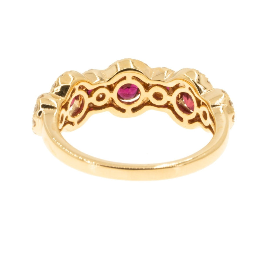 18KT Rose Gold 1.25CTW Burma Ruby Diamond Ring - Giorgio Conti Jewelers