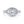 18kt White Gold 1.40ctw Princess Cut Trillion and Round Diamond Engagement Wedding Ring With Vintage Inspired Miligrain - Giorgio Conti Jewelers