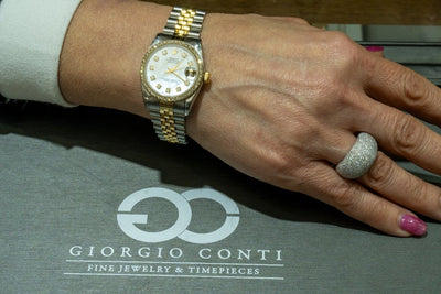 18KT White Gold 1.59CTW Round Brilliant Cut Pave Set Natural Diamond Cocktail Ring - Giorgio Conti Jewelers