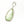 18KT White Gold 5.07CTW Pear Cut Prong Set Green Amethyst and Diamond Pendant - Giorgio Conti Jewelers
