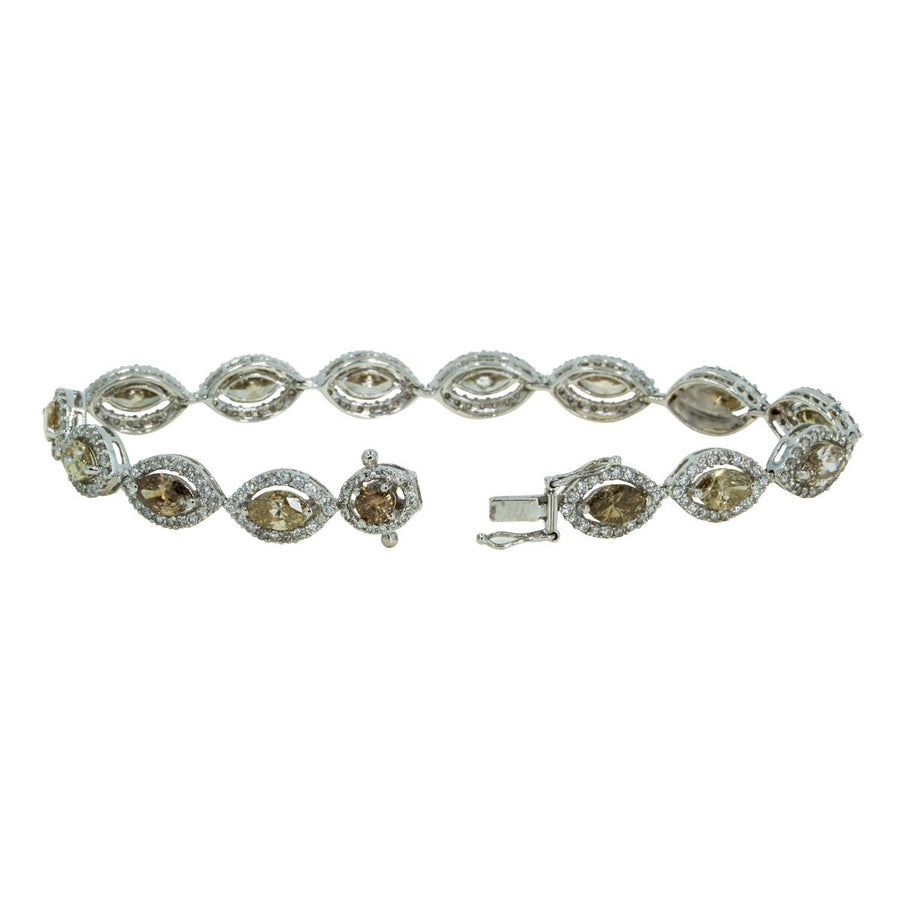 Clarita 5mm CZ Halo Charm Tennis Bracelet – Beloved Sparkles
