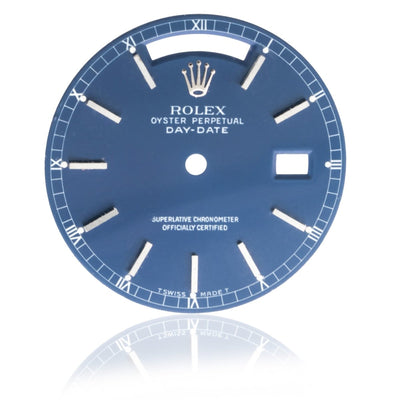 Rolex Day-Date President 36MM Stainless Steel Indigo Blue Watch Dial - Giorgio Conti Jewelers