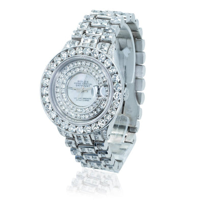 Rolex DateJust & Day-Date 36MM 14KT White Gold 1.33CTW Custom Diamond Watch Bezel - Giorgio Conti Jewelers