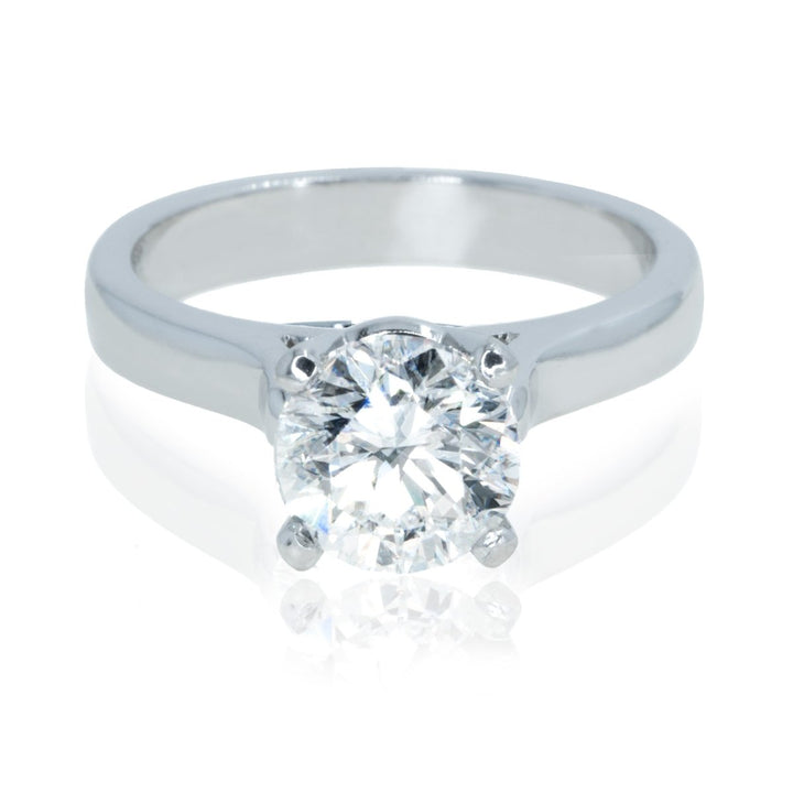 Platinum 2.02CTW Round Diamond Engagement Ring - Giorgio Conti Jewelers