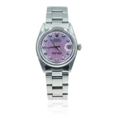 Rolex Datejust 6827 Midsize Pink MOP Dial 29MM Womens Watch - Giorgio Conti Jewelers