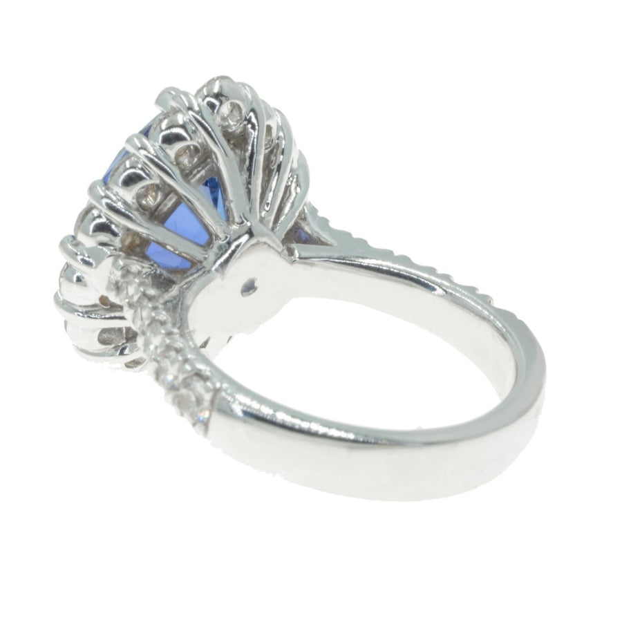Ladies White Gold 7.65CTW Tanzanite Diamond Ring - Giorgio Conti Jewelers