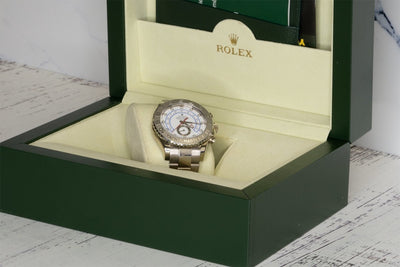 Rolex Yacht-Master II 116689 18KT White Gold White Dial 44MM Mens Watch - Giorgio Conti Jewelers