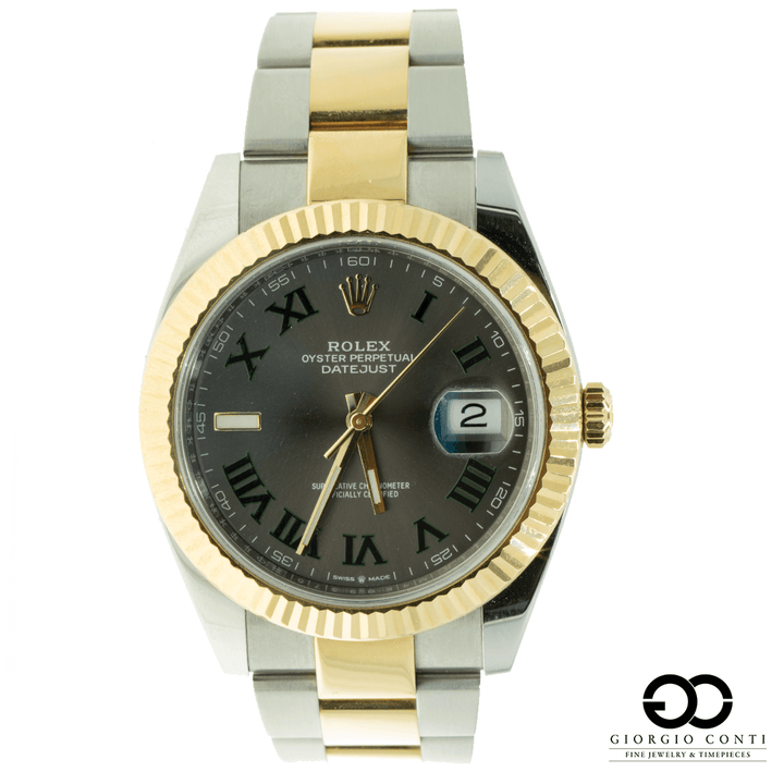Rolex DateJust II 126333 two tone Gold/Steel Slate Dial Mens Watch - Giorgio Conti Jewelers