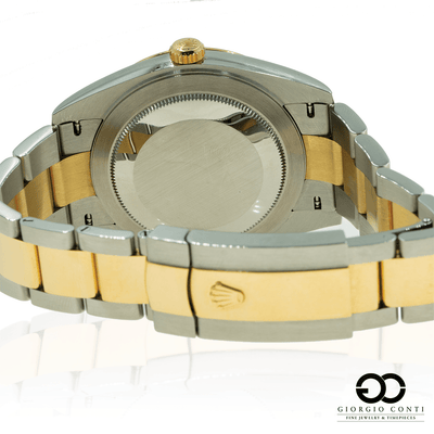 Rolex DateJust II 126333 two tone Gold/Steel Slate Dial Mens Watch - Giorgio Conti Jewelers