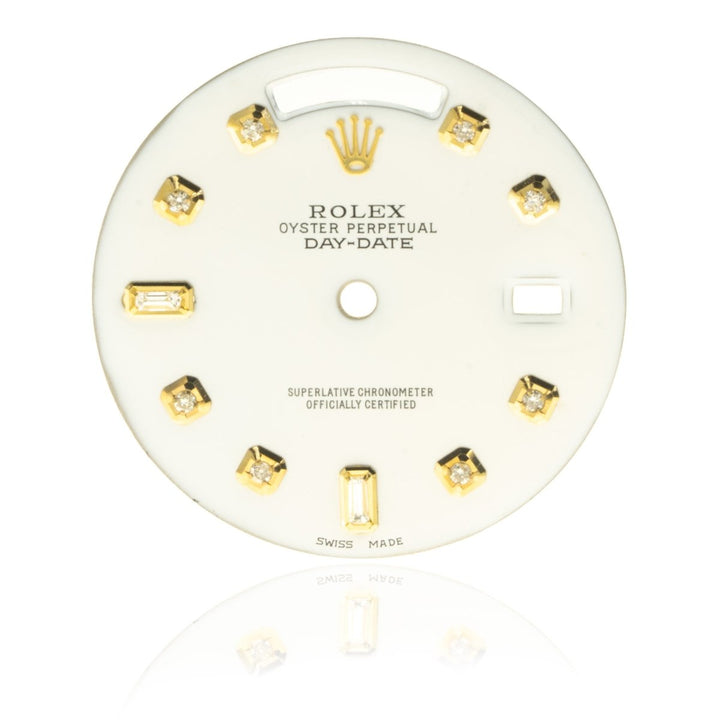 Rolex Day-Date President 36MM White Gold Diamond White Watch Dial - Giorgio Conti Jewelers