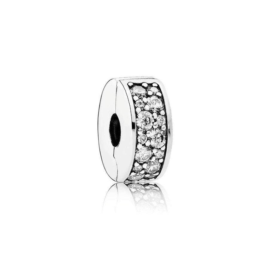 Clip Shining Elegance with Clear Cubic Zirconia and Silicone Grip - Giorgio Conti Jewelers