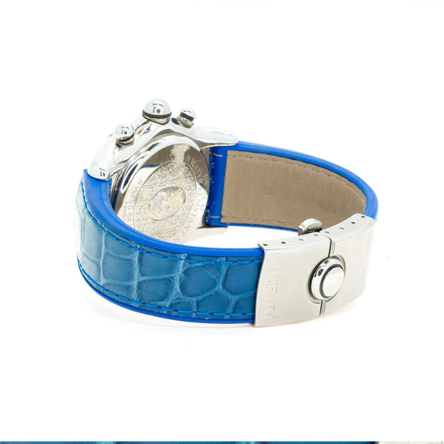 Corum 196.151.47 Bubble Stainless Steel Diamond Bezel Blue Dial Watch - Giorgio Conti Jewelers