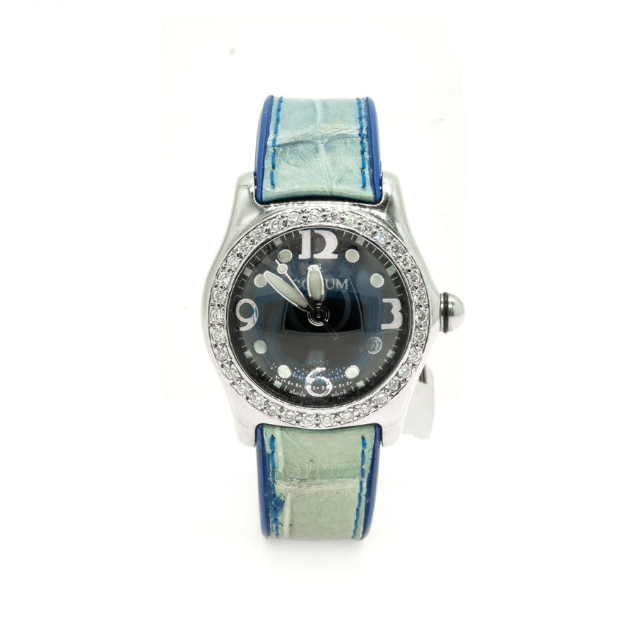 Corum 39.150.20 Bubble 36mm Stainless Steel Factory Diamond Black Dial Watch - Giorgio Conti Jewelers