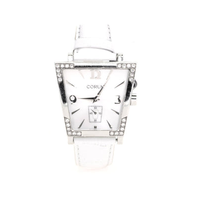 Corum Trapeze White With Factory Diamond Bezel MOP Dial 106-407-47-00 Watch - Giorgio Conti Jewelers